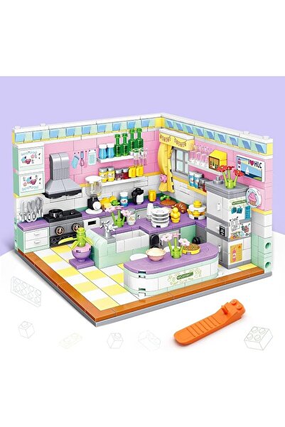 KASTWAVE Girls Friends House Building Kit, Kitchen Building Kit 595Pcs Mini B...