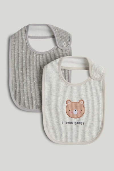 MOTHERCARE 2 Pack Newborn Daddy Bibs