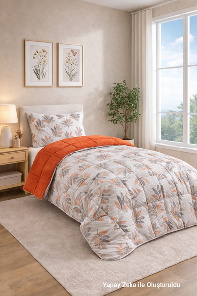 HOMENUP Single Duvet Set Patterned Double-Sided Wellsoft Duvet with 1 Pillowcase