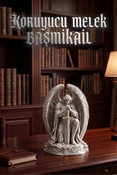 uAmor Başmelek Mikail Koruyucu Melek Heykeli Biblo 18 cm – 4 Renk Seçeneği De...