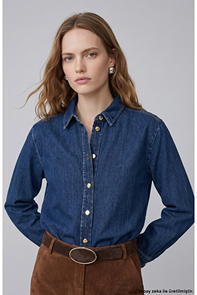 Network İndigo Denim Ceket