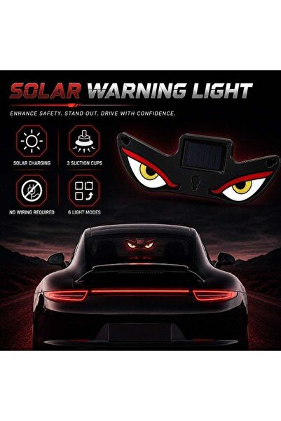 DubaiGallery Solar Energy Evil Eye Car Light – Creative LED Warning and Decor...