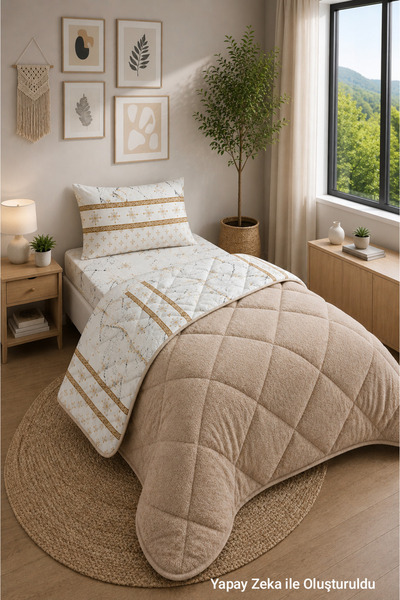 HOMENUP Single Duvet Set Patterned Double-Sided Wellsoft Duvet with 1 Pillowcase