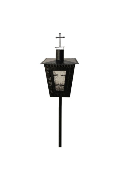 LCA Felinar Metalic din Tabla Vopsita in Camp Electrostatic cu Sticla, 29 x 1...