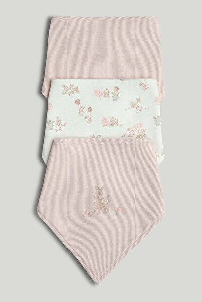 MOTHERCARE 3 Pack My First Pink Dribble Bibs