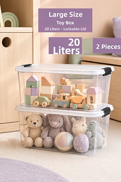 Meleni Baby 2-Piece Storage Box with Lid - Toy Organization Baby Kids Room Or...