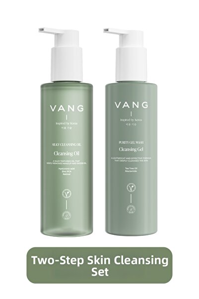 VANG 2-Pack Dual Stage Skin Cleansing Set, Makeup & Sunscreen Removal Oil + D...