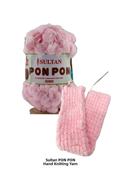 hobi dünyası evim 1 Piece Sultan Pompom Yarn Mulberry Yarn Scarf Blanket Pill...