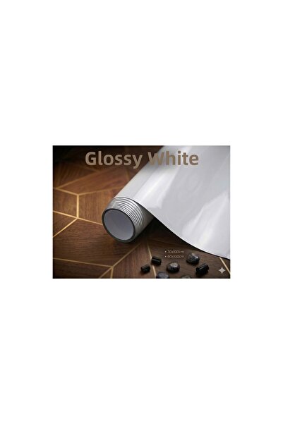 Ferizli Reklam White (Glossy) Adhesive Foil - Furniture, Glass, and Cabinet C...