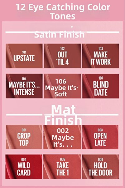 Maybelline New York أحمر شفاه يحتوي على حمض الهيالورونيك الفعال والزيت المغذي - 001 Crop Top
