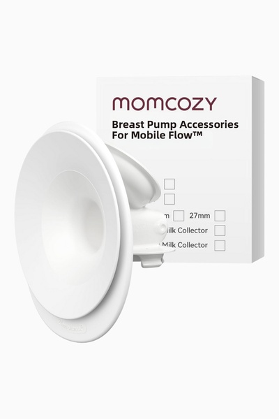 Momcozy موبيل فلو M9 27 ملم فلنجان ترقية فاخر - أبيض