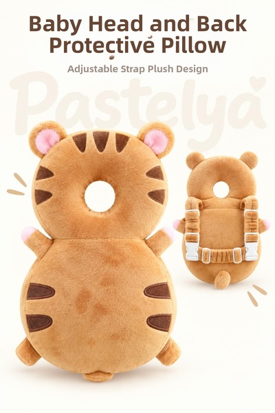 Pastelya Kaplan Baby Protective Pillow - with Adjustable Strap - Brown