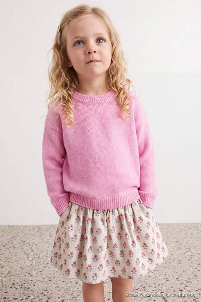 TRENDYOLKIDS Rosa Mädchenpullover TKDAW27KZ00019
