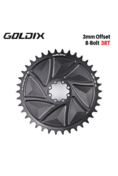 Choice قرص سلسلة دراجة هوائية 8Bolt 38T GOLDIX بتثبيت مباشر AERO، ضيق وعريض، ...
