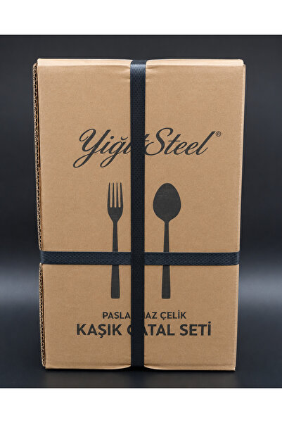 YİĞİTSTEEL SİNCE 1974 Zümrüt 72 Parça Paslanmaz Çelik 12 Kişilik Sade Model Kaşık Çatal Bıçak Takımı (BIÇAKLI)