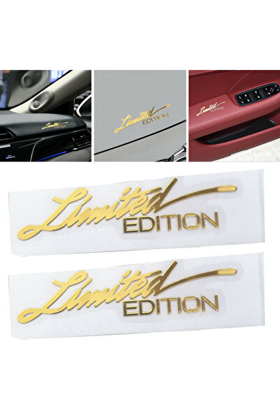 Choice 2PCS Universal Car Stickers 3D Gold Limited Edition Logo Emblem Badge ...
