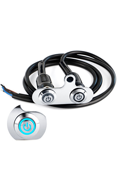 Choice Two Switch 1pcs Blue LED Motorcycle Handlebar Switches - 12V Stainless...