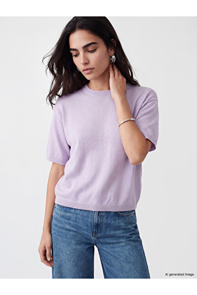 LC Waikiki Trendlucky Women's Knitwear Sweater with Oval Collar