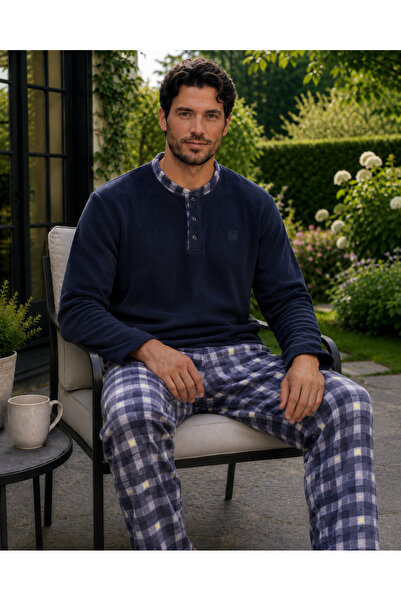 nisaNCa Winter Men's Fleece Pajama Set - Casual Men's Pajamas