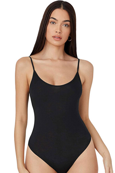 Hepsine Rakip Women's Modal Spaghetti Strap Hook and Eye Bodysuit Tank top Be...