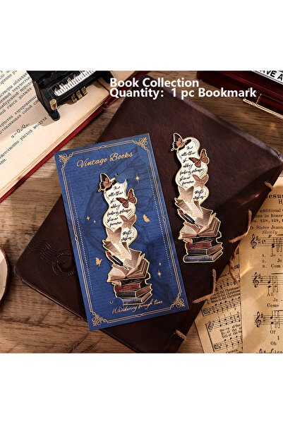 Choice Book Collection 1 PC Vintage Ink Bottle Metal Bookmark Unique Film & B...