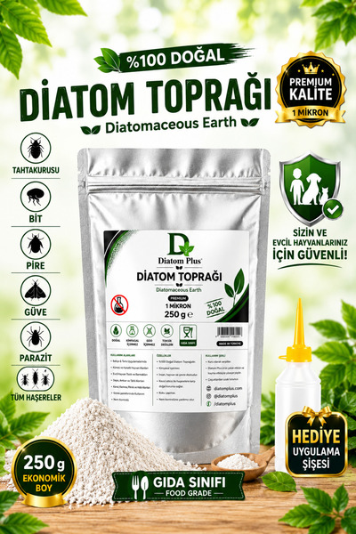 Diatom Plus Doğal Diatom Tahtakurusu,Bit,Pire,Parazit ve Tüm Haşereler İçin 2...
