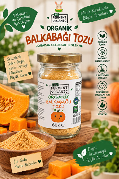 BE FERMENT Organik Balkabağı Tozu 60 g | Be Ferment Organic | Bebek ve Çocuk ...