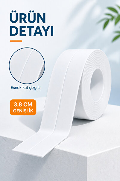 COZY SENSE Su Geçirmez Sizdirmaz Beyaz Bant Ev Küvet Lavabo Mutfak Kenar Bandı Su Geçirmez 3,2mx38 Serit Bantı