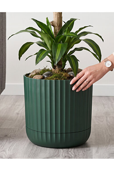 TEMMUZ HOME 11 L Tabaklı Büyük Boy Plastik Çiçeklik - Salon & Ofis Dekoratif Saksı