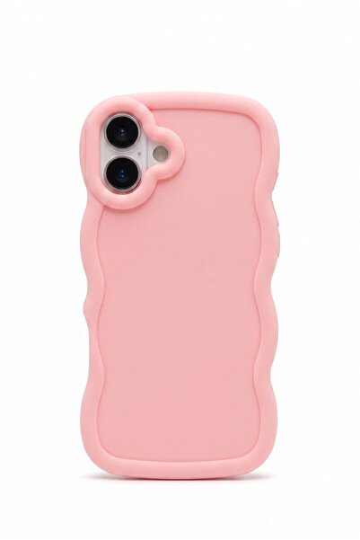 Vissona iPhone 16 Plus Uyumlu Dalgalı Tasarım Kamera Korumalı Mat Silikon Kılıf