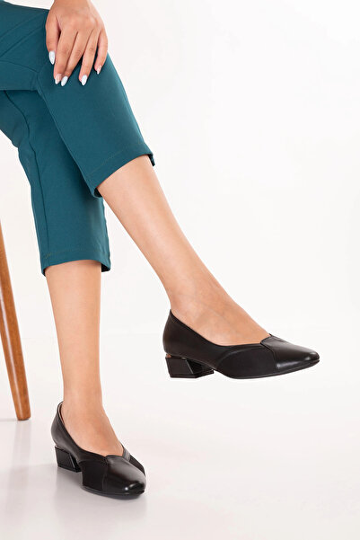 Gondol Women's Genuine Leather Short Heeled Shoes Special for Bone Protrusion...