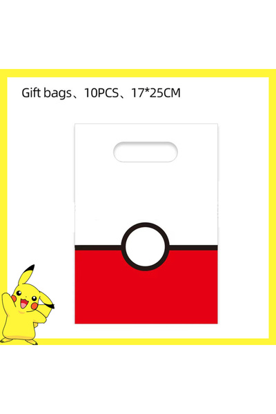 Choice16 Gift bag 10Pcs Pokemon Birthday Party Decoration Pikachu Disposable ...