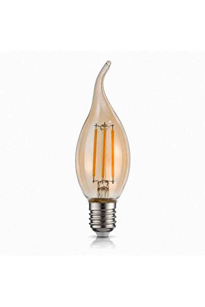 Genel Markalar Rustik Kıvrık TA3 4W E14 Amber LED Ampul 300lm (5’li Paket)