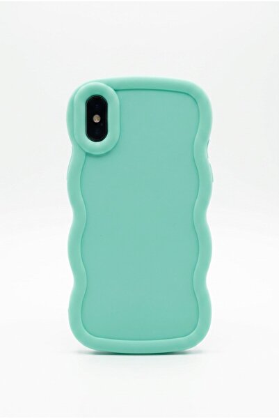 Vissona iPhone X VE İphone XS Uyumlu Dalgalı Tasarım Kamera Korumalı Mat Sili...