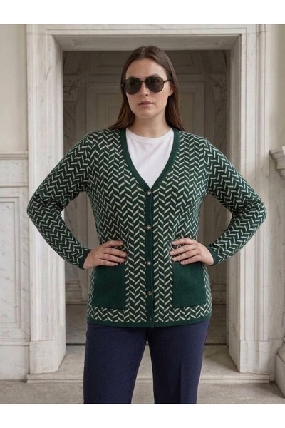 onno style women سترة كلاسيكية بأزرار من التريكو