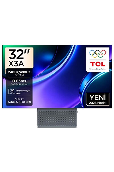 TCL 32X3A Gaming Monitörü 31.5" 0.03ms 240Hz UHD 4K OLED+ Oyuncu Monitörü (B&...
