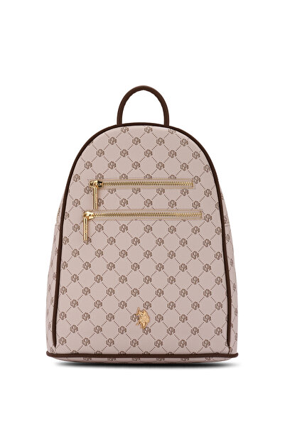 U.S. Polo Assn. حقيبة ظهر نسائية باللون البيج US26565
