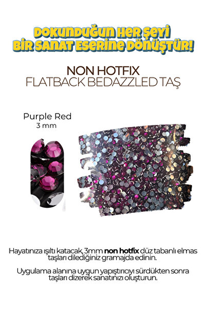 Brextco Store 1000 Adet 3mm Rhinestone Boncuk | Flatback Süsleme Taşı | Non-H...