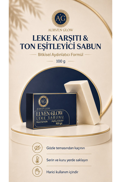 LUVEN GLOW Leke Karşıtı, Cilt Tonu Eşitleyici Ve Aydınlatıcı Sabun – 100 gr