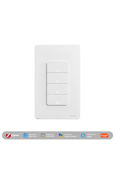 Choice5 مفتاح إضاءة ذكي MOES Zigbee بأربع أزرار، مفتاح حائط يعمل بالضغط، متوا...