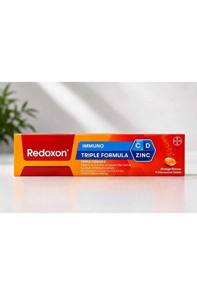 Redoxon Immuno C , D , ZINC Orange flavour 15 effervescent tablets