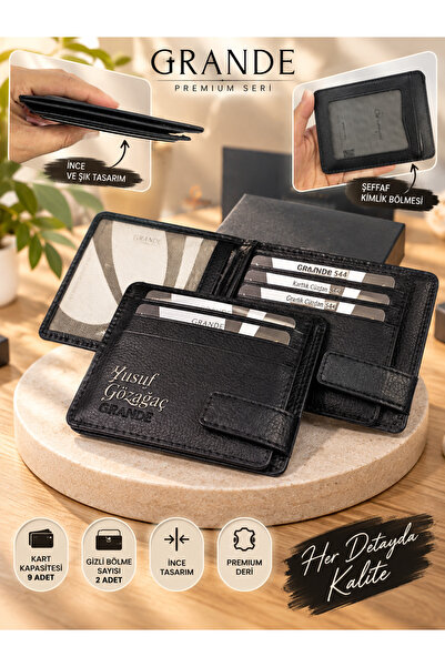 Grande 544 Leather Magnetic Men's Card Holder