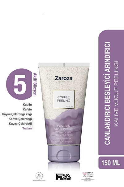 ZAROZA Coffee Peeling - Purifying and Nourishing Coffee Peeling for Body - 15...