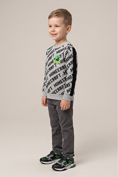 CRASSİ Erkek Çocuk Sweatshirt Minecraft Baskılı