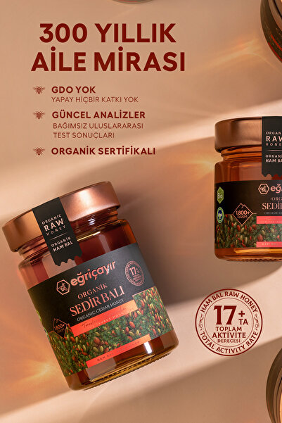 Eğriçayır Organik Sedir Balı Ta17+ 450 Gr