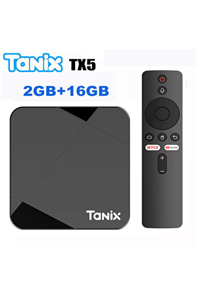 Choice32 EU Plug 2G 16G Tanix TX5 Android 14 TV Box Amlogic S905Y5 2.4G 5G Wi...