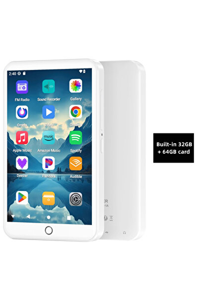 Choice1 96GB white 32GB/96GB MP3 Player with Bluetooth and WiFi, Android 13 M...