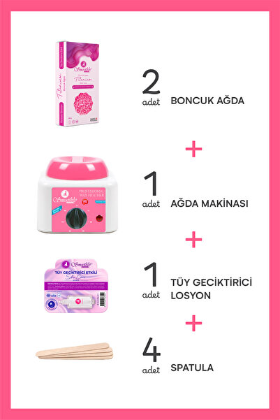 Smoothly 2 Ad.250gr Soyulabilen Boncuk Ağda Ağda Isıtıcı Makine+ Karınca Yumurta Yağı Losyonu + 4 Spatula