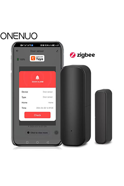 Choice black Zigbee Window Door Sensor Black Color Smart Home Security Alarm ...