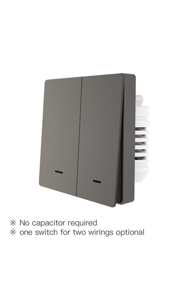 Choice4 MOES 2 gang gray MOES Tuya ZigBee Smart Light Switch No Neutral Requi...